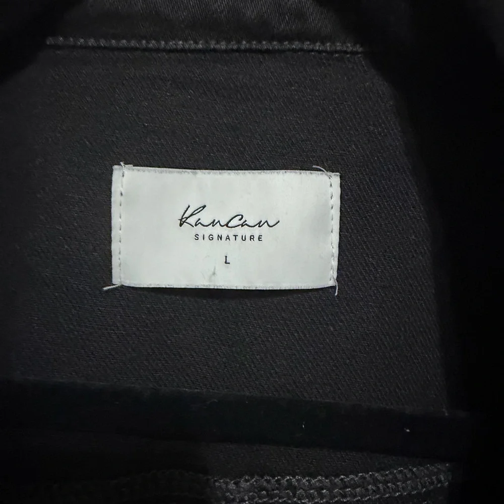 KanCan Black Distressed Denim Shacket